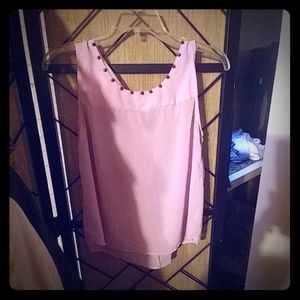Pink chiffon tank top